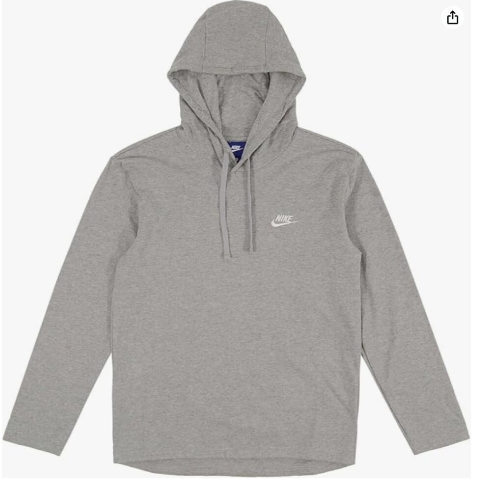 Nike Sportswear Gray Pull Over Hooded Sweatshirt Size Medium